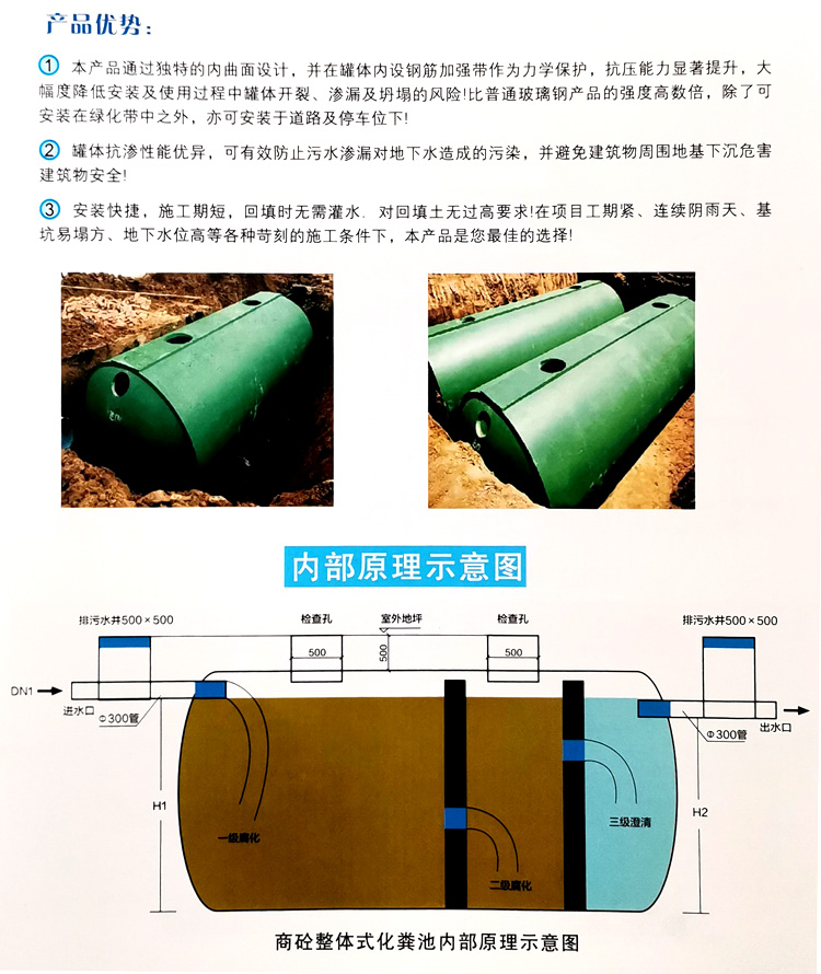 商河玻璃钢化粪池